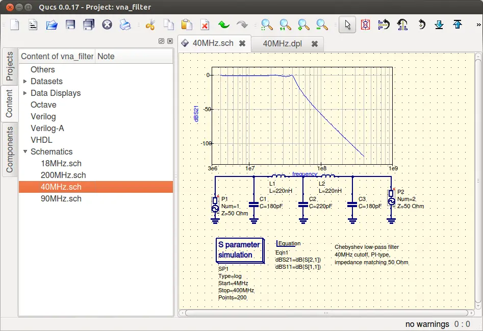 qucs-circuit simulation